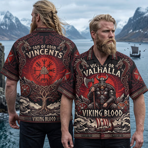 Viking Blood Hawaiian Shirt - Personalized Gifts 01patn170726 - Hawaiian Shirts - GoDuckee