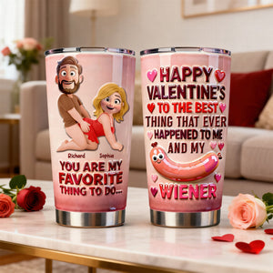 Naughty Couple Tumbler - Personalized Gifts For Couple 05naqn080126 - Tumbler Cup - GoDuckee
