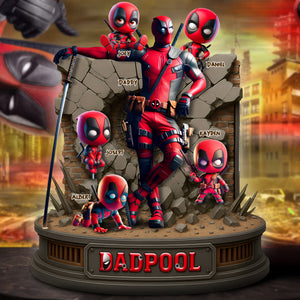 Dadpool & Little Ones Acrylic Plaque - Personalized Gifts For Father 01OHLU050525 - Shaped Plaques - GoDuckee