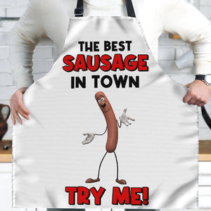 Gifts For Him Aprons The Best Sausage In Town 05OHTN300124 Funny Anniversary Gifts - Aprons - GoDuckee