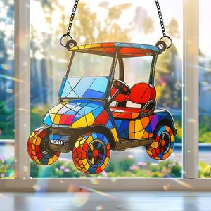 Golf Cart suncatcher - Personalized Gifts For Golf Lover 06PGPU110725 - Ornament - GoDuckee