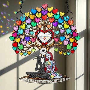Nightmare Love Suncatcher Ornament Personalized Gifts For Couple 02OHDT120725 - Ornament - GoDuckee