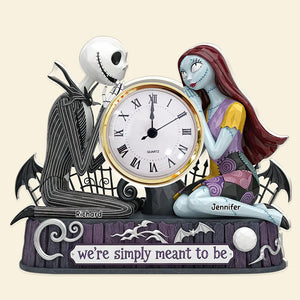 Spooky Couple Desk Clock Plaque - Personalized Gifts For Couple 03ohqn020625 - Clock Plaques - GoDuckee