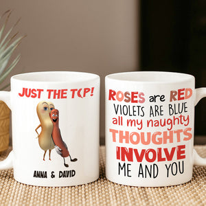 Personalized Gifts For Couple Coffee Mug All My Thoughts Involve Me And You 02OHPU120124 - Coffee Mug - GoDuckee