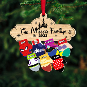 Family Mittens, Personalized 03NATN271023-01 Acrylic Ornament, Christmas Gift For Family - Ornament - GoDuckee