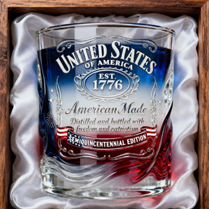 Proud Anniversary Round Glass - Gifts For Patriots 05QHLU300126 - Glass - GoDuckee