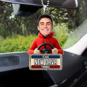 Custom Photo Gifts For New Driver Car Ornament 03kapu110125 - Ornament - GoDuckee