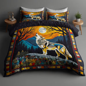 Wolf Quilt Bed Set Gifts For Wolf Lovers 04HUDT200125 - Blanket - GoDuckee
