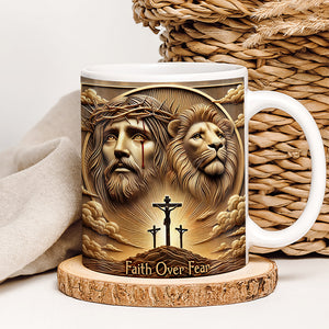 Gifts For Jesus Lover Coffee Mug Faith Over Fear 05xqqn150125 - Coffee Mug - GoDuckee