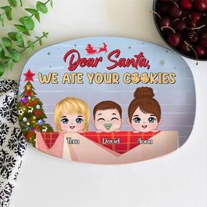 Dear Santa, We Ate Your Cookies - Personalized Resin Plate - Christmas Gift For Grandparents - Resin Plate - GoDuckee