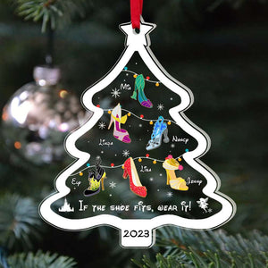 If The Shoe Fits, Wear It, Gift For Family, Personalized Acrylic Ornament, Cartoon Shoes Ornament, Christmas Gift 04HTPU261023 - Ornament - GoDuckee