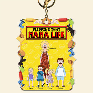 Personalized Gifts For Mom Keychain Flipping That Mama Life 02TOQN100325HG - Keychains - GoDuckee