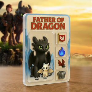 Dragon Dad Acrylic Plaque Personalized Gifts For Dad 01TGTN280425 - Shaped Plaques - GoDuckee
