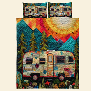 Personalized Gifts For Camping Lovers Quilt Bedding Set Special Line 06tgqn080125 - Blanket - GoDuckee