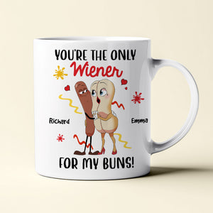 Personalized Gift For Couple Mug You're The Only Wiener For My Buns 01NAHN090124 - Coffee Mug - GoDuckee