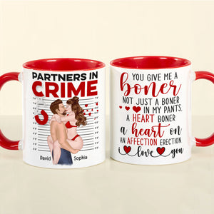 You Give Me A Boner- Gift For Couple-Personalized Coffee Mug - Coffee Mug - GoDuckee