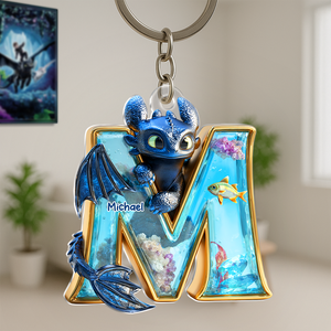 Letter Keychain - Personalized Gifts For Dragon Lovers Keychain 04tgpu100625-Homacus