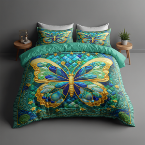 Personalized Butterfly Quilt Bed Set 05hupu170125 - Blanket - GoDuckee