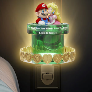 Gamer Couples Acrylic Night Light Personalized Gift For Couple 03TGDT160625 - Night Light - GoDuckee