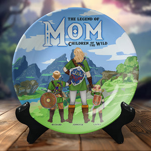 Personalized Gift For Mom Ceramic Round Plate Mother's Day The Legend Of Mom 05NAQN030425HG - Ceramic Round Plate - GoDuckee