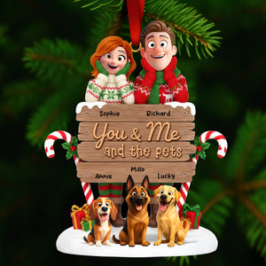 You & Me Acrylic Ornament - Personalized Gifts For Pet Lovers 01toqn231025 - Ornament - GoDuckee