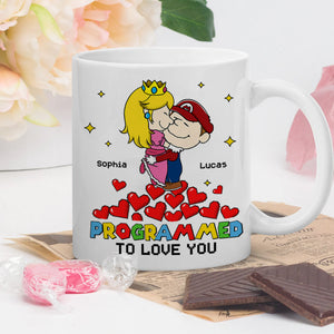 Personalized Gifts For Couple Coffee Mug 02totn201224hg Programmed To Love You - Coffee Mug - GoDuckee