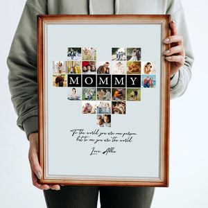 To Me You Are The World, Custom Photo Canvas Print, Gift For Mom, Grandma - Poster & Canvas - GoDuckee