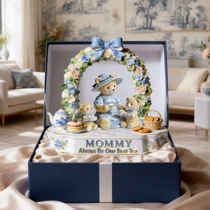 Bear Mom Toile de Jouy Acrylic Plaque - Personalized Gifts For Mother's Day Plaque 02PGMG180326 - Shaped Plaques - GoDuckee