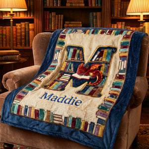 Fantasy Book Dragon Blanket, Personalized Gifts For Reading Lovers 01qhtn061225 - Blanket - GoDuckee