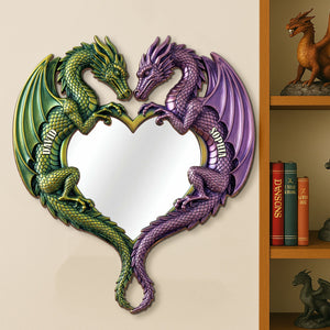 Fantasy Dragon Couple Mirror, Personalized Gifts For Couple 01qhtn290725 - Mirror - GoDuckee