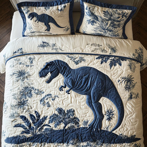 Roaring T-rex Quilt Bed Set Special Line - Gift For Dinosaur Lovers 01TGLU120725 - Blanket - GoDuckee