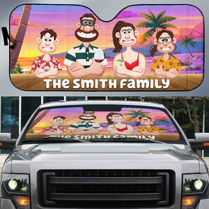 Personalized Gifts For Family Windshield Sunshade 05xqqn210125pa Summer Vacation - Doormat - GoDuckee
