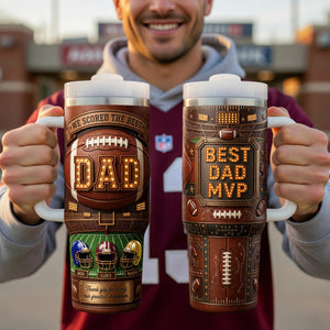USA Football Best Dad 40oz Tumbler - Personalized Gifts For Dad 05paqn040526 - Tumbler Cup - GoDuckee