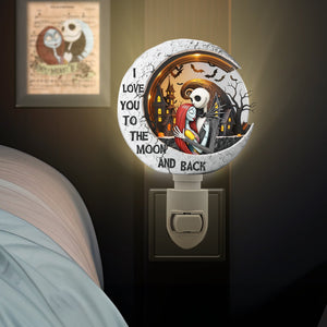 Spooky Moon Night Acrylic Night Light Personalized Gift For Couple 02QHLU230525 - Night Light - GoDuckee