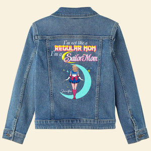 Personalized Gifts For Mom Denim Jacket I'm Not Like A Regular Mom I'm A Sailor Mom 04QHMH010424HH - Denim Jacket - GoDuckee