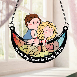 Personalized Gifts For Couple Suncatcher Ornament 01OHPU070624HH - Ornament - GoDuckee