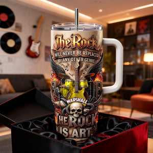 Rock Vibes Skull Music 40oz Tumbler - Personalized Gifts For Rock Lover Tumbler 02PAMG190326 - Tumbler Cup - GoDuckee