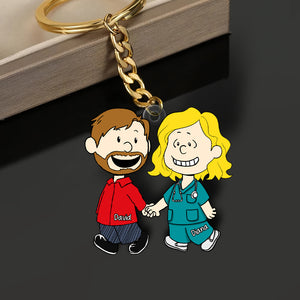 Personalized Gifts For Couple Keychain, Custom Job Costume 01qhqn130125hg - Keychains - GoDuckee