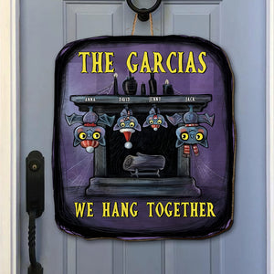 Bat Family Personalized Custom Shaped Wood Sign, Gift For Family - Wood Sign - GoDuckee