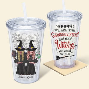We're The Granddaughters Of The Witches You Could Not Burn, Gift For Witch Lovers, Personalized Tumbler, Witchcraft Girl Tumbler, Halloween Gift - Tumbler Cup - GoDuckee