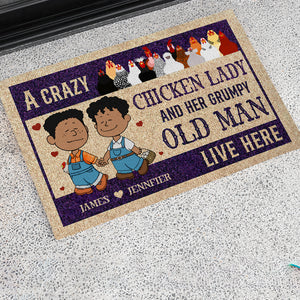 Personalized Gifts For Couple Farmer Doormat Chicken Lady 03XQDT170225HG - Doormat - GoDuckee