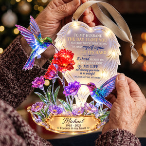 A Part In Heaven Hummingbird Couple Ornament - Personalized Keepsake To Remember The Departed One 05QHTA141026 - Ornament - GoDuckee