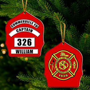 Fire Protection Fire Department Logo, Personalized Shape Ornament - Ornament - GoDuckee