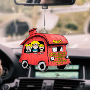 Personalized Gifts For Mom Car Ornament, Drive Safe We Love You 02TGMH040325HH - Keychains - GoDuckee