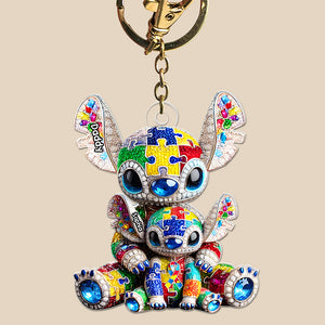 Autism Dad Keychain - Personalized Gifts For Dad 04TGQN140525 - Keychains - GoDuckee