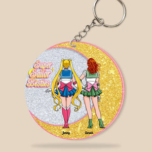Personalized Gifts For Friends Keychain Super Besties 04HTHN190224HH - Keychains - GoDuckee