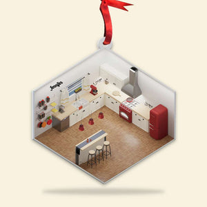 Gift For Chefs, Personalized Acrylic Ornament, Kitchen Custom Name Ornament, Christmas Gift - Ornament - GoDuckee