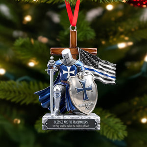 Police Knight Under God Ornament, Personalized Gifts For Police Officer, Captain, Sheriff,... 04qhtn131025 - Ornament - GoDuckee