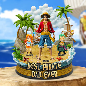Best Pirate Dad Acrylic Plaque Personalized Gifts For Dad 06QHDT050525 - Shaped Plaques - GoDuckee