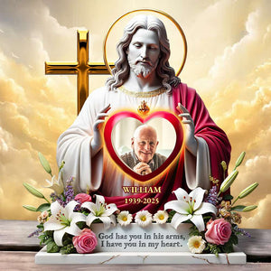 Custom Photo Gifts For Heaven Acrylic Plaque In God's Arms 03HUDT110425 - Shaped Plaques - GoDuckee